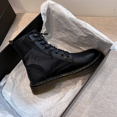 Дамски кожени боти с връзки