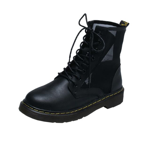 Дамски  кожени боти с  връзки