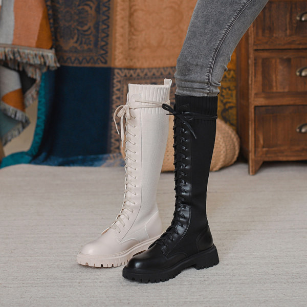 Uus mudel kahes värvitoonis paeltega naiste saapad