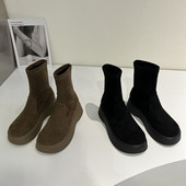 Lapos talpú női velúr csizma új modellje