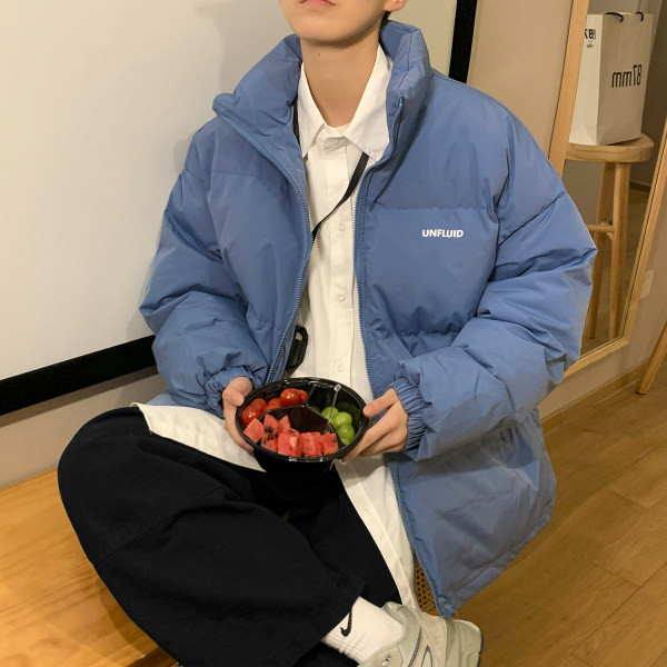 Ανδρικό ζεστό χειμωνιάτικο μπουφάν με κεντητή επιγραφή